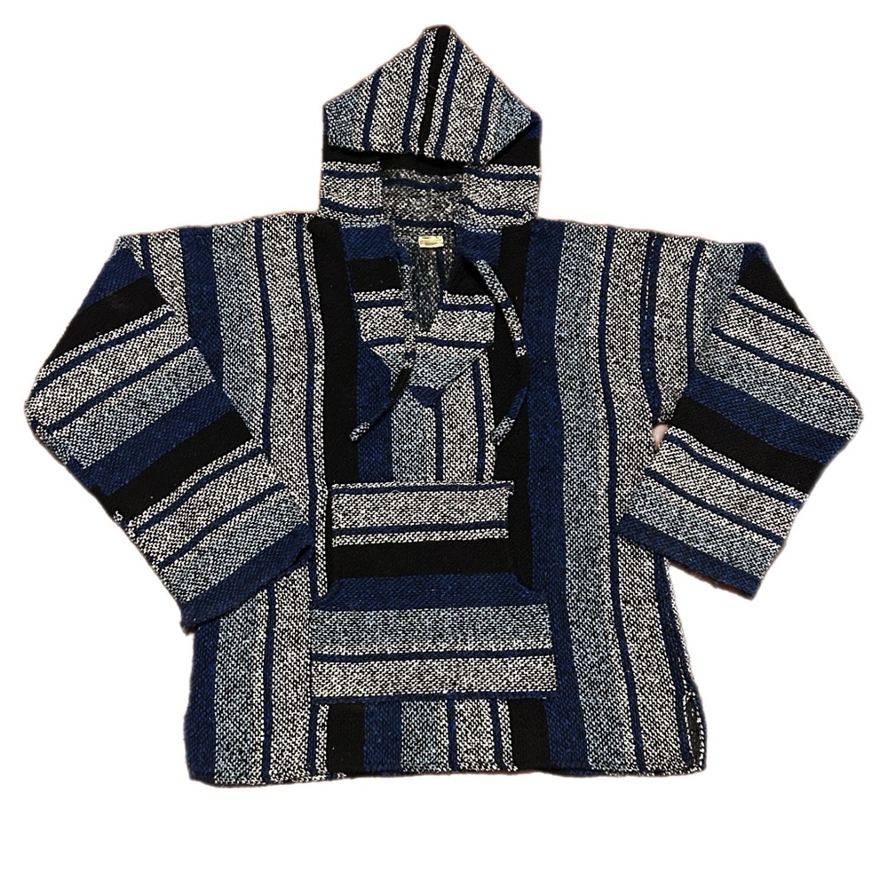 Baja Vintage 90s Striped Mexican hoodie